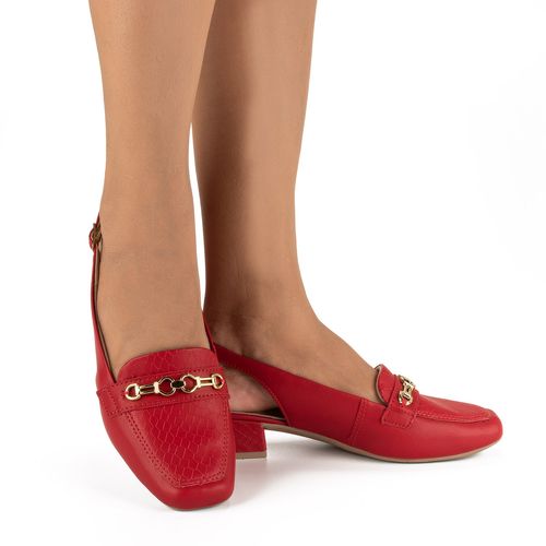 Sapato Campesí  de Salto Bloco Vermelho