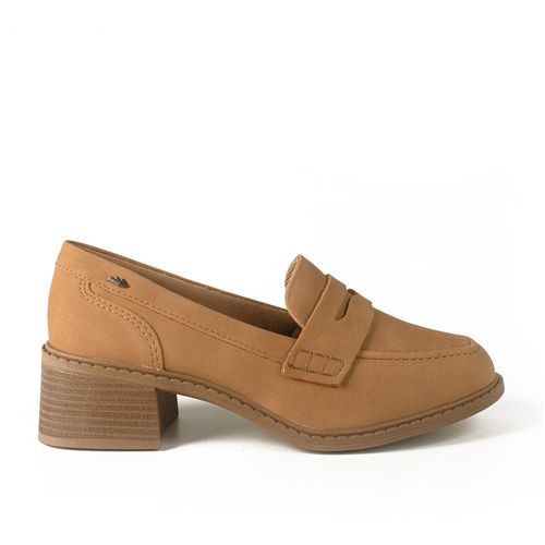 Sapato Dakota  Loafer de Salto Bloco Caramelo