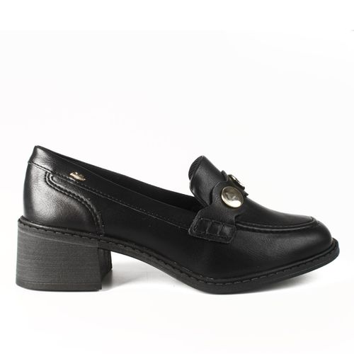 Sapato Dakota  Loafer de Salto Bloco Preto