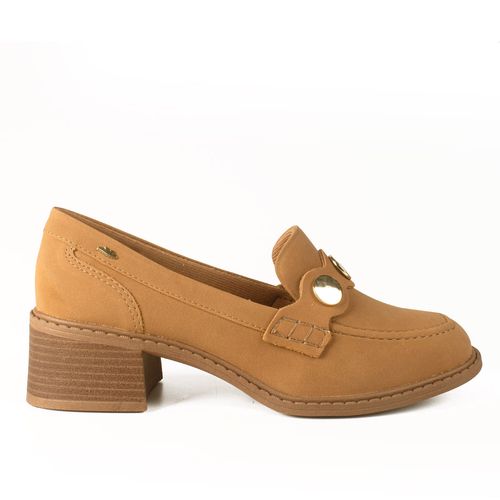 Sapato Dakota  Loafer de Salto Bloco Caramelo