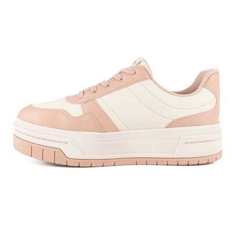 Tênis Dakota  Flatform Bege e Rosa