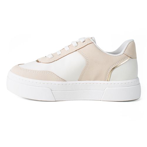 Tênis Dakota  Flatform Branco e Bege