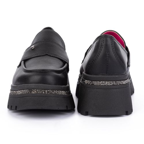 Sapato Tanara  Loafer Tratorado Preto