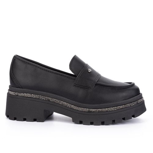 Sapato Tanara  Loafer Tratorado Preto