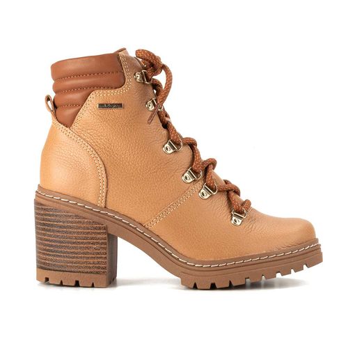 Bota Coturno  Dakota de Couro Caramelo