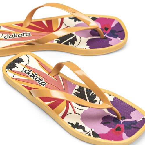 Chinelo Dakota  Flip Sun Tropical Amarelo