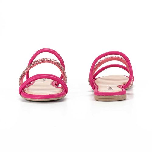 Slide Pink  Cats Infantil Rosa com Pedrarias