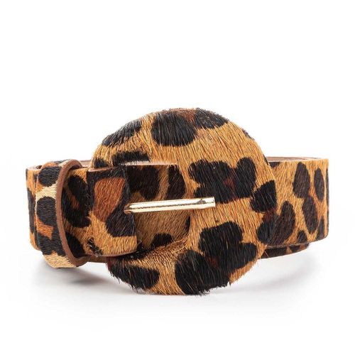 Cinto Dakota  de Couro Animal Print