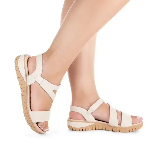 Sandália Campesí Flatform Bege