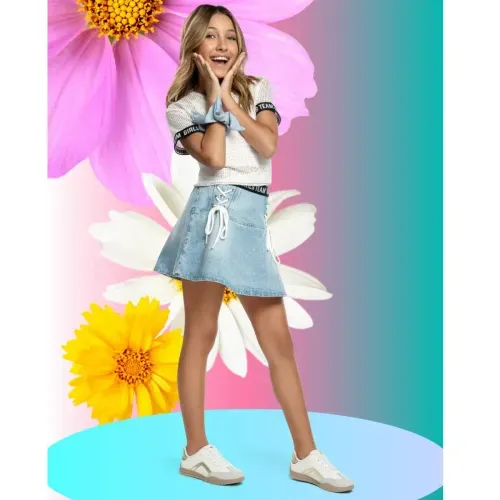 Tênis Pink Cats Infantil Casual Branco