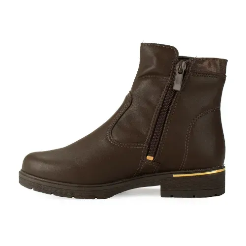 Bota Pink Cats Infantil de Cano Curto Marrom