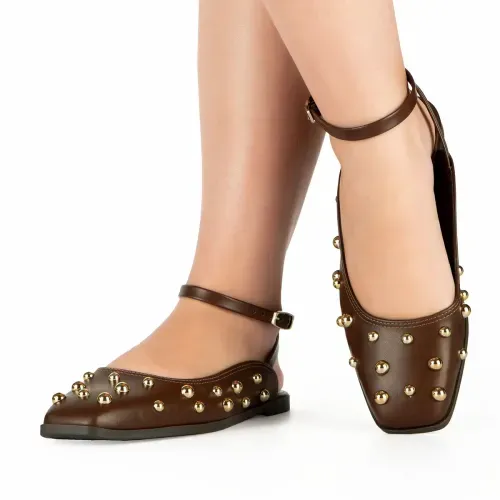 Sapatilha Tanara Slingback Marrom