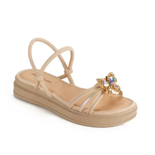 Sandália Pink Cats Infantil Flatform Bege